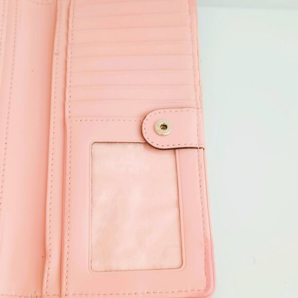 Kate Spade Leather Bifold Wallet Pink with Inside Snap Closure - Picture 5 of 9